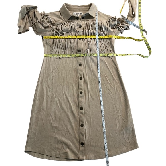 Idyllwind Women's Jonquil Faux Suede Fringe  Shirt Dress Western Cowgirl Tan XS - Picture 2 of 15